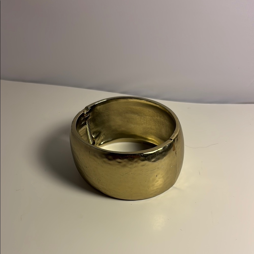 Chic Gold Wide Cuff Bracelet